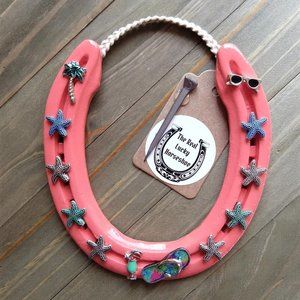 Handcrafted Decorated Horseshoe, Unique Housewarming Gift, Beach Decor